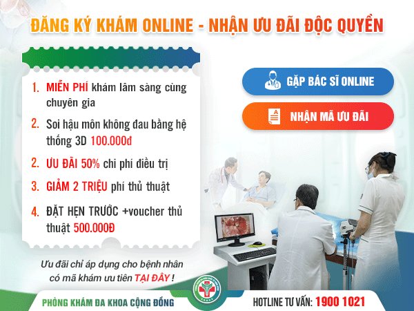 Ưu đãi đăng kí khám online