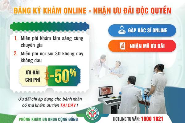 Ưu đãi đăng kí khám online