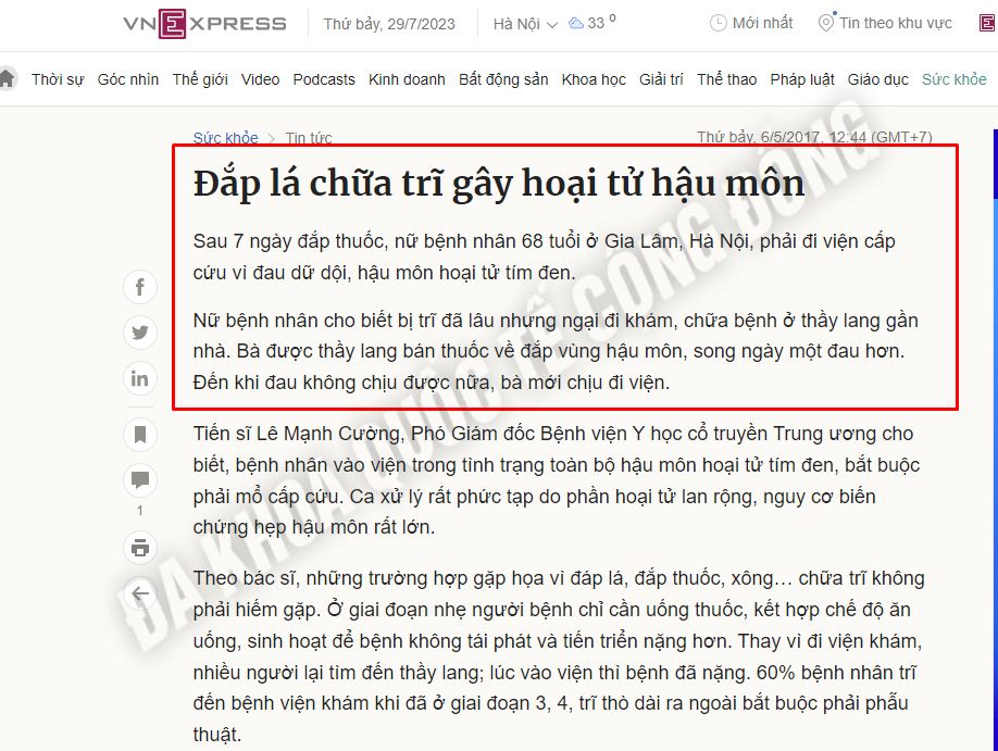 Lắng nghe chuyên gia chia sẻ về nguyên nhân mắc bệnh trĩ, chữa trị thế nào thì hiệu quả?